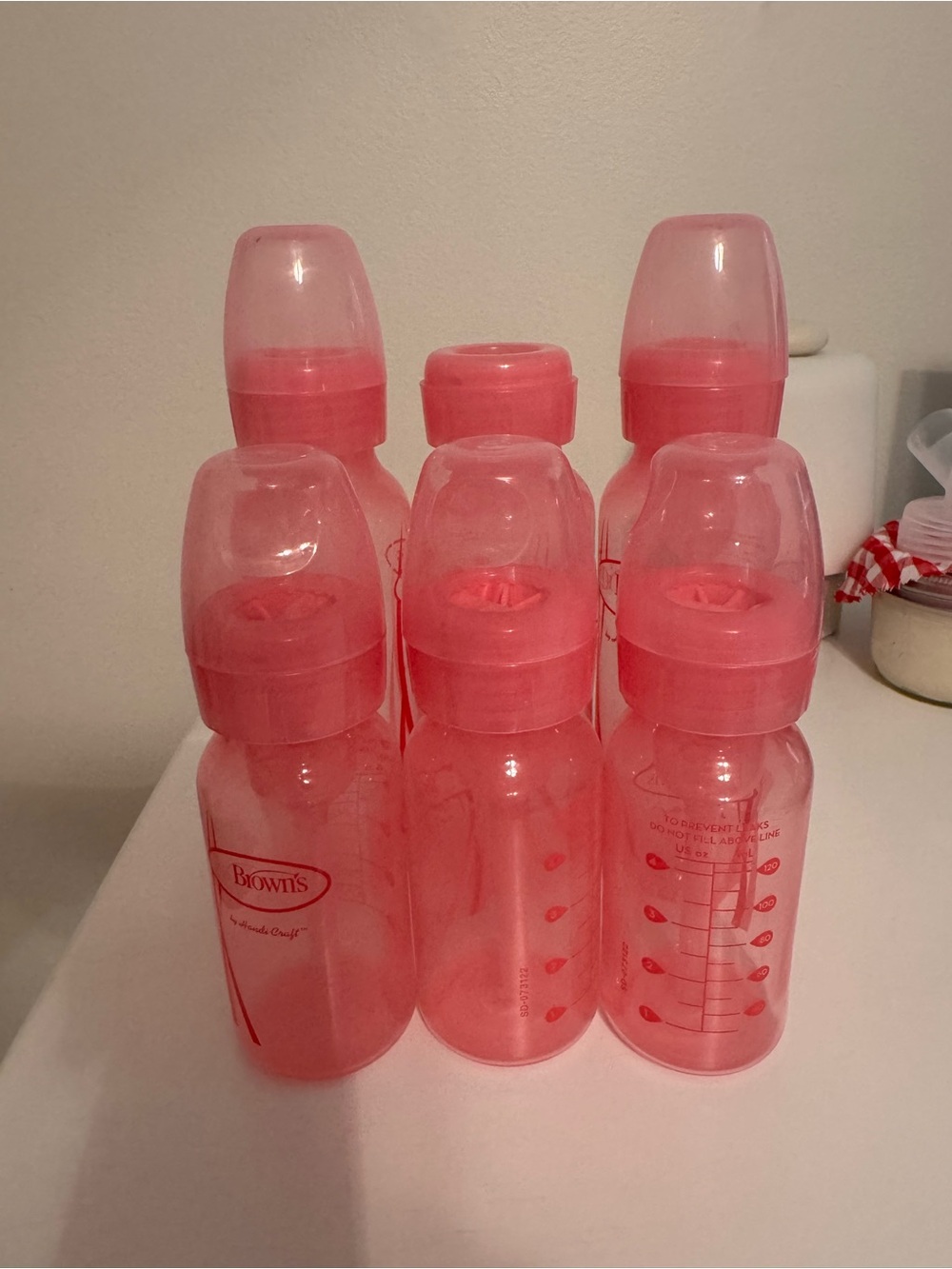 Pink Dr. Brown’s Anti-Colic Bottles